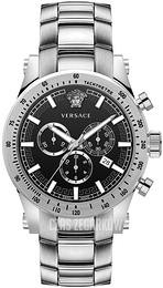 Versace Sporty Chrono Czarny/Stal Ø45 mm VEV800419