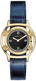 Versace Medusa Czarny/Skóra Ø36 mm VEVF00820