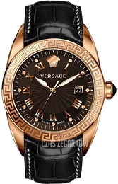 Versace V Sport II Czarny/Skóra Ø42 mm VFE080013