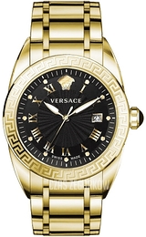 Versace Czarny/Stal w odcieniu złota Ø42 mm VFE160017