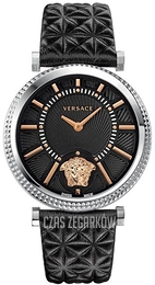 Versace V Helix Czarny/Skóra Ø38 mm VQG020015