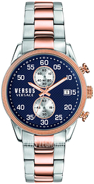 Versus by Versace Niebieski/Stal w kolorze różowego złota Ø44 mm S66030016