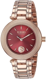 Versus by Versace Bricklane Czerwony/Stal w kolorze różowego złota Ø37 mm S71070016