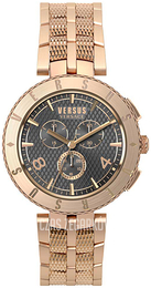 Versus by Versace Logo Szary/Stal w kolorze różowego złota Ø44 mm S76180017