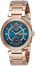 Versus by Versace Niebieski/Stal w kolorze różowego złota Ø38 mm S79080017