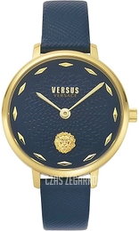 Versus by Versace Lavillette Niebieski/Skóra Ø38 mm VSP1S0419