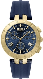 Versus by Versace Logo Gent Niebieski/Skóra Ø45 mm VSP763018