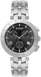 Versus by Versace Logo Gent Czarny/Stal Ø45 mm VSP763118