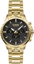 Versus by Versace Chrono Lion Czarny/Stal w odcieniu złota Ø45 mm VSPBH2621