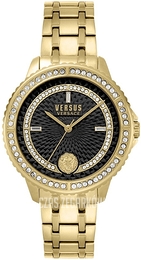 Versus by Versace Montorgueil Czarny/Stal w odcieniu złota Ø41 mm VSPLM1619