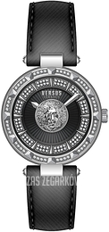 Versus by Versace Serie N Crystal Czarny/Skóra Ø36 mm VSPQ13321