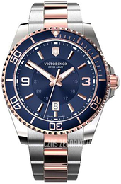Victorinox Maverick Niebieski/Stal w kolorze różowego złota Ø43 mm 241950