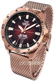 Vostok Europe Almaz Brązowy/Stal w kolorze różowego złota Ø47 mm NH35A-320B679Br