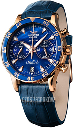 Vostok Europe Undine Niebieski/Skóra Ø39 mm VK64-515B670Le