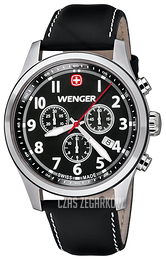 Wenger Terragraph Czarny/Skóra Ø43 mm 01.5431.101
