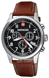Wenger Terragraph Czarny/Skóra Ø43 mm 01.5431.102