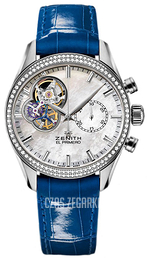 Zenith El Primero Biały/Skóra Ø38 mm 16.2150.4062-81.C754