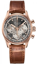 Zenith El Primero Szary/Skóra Ø38 mm 18.2150.400-21.C709