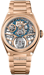 Zenith Defy Zero G Szkieletowa tarczy/18 karatowe różowe złoto Ø44 mm 18.9000.8812-79.M9000