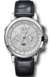 A. Lange & Söhne Datograph Perpetual Srebrny/Skóra Ø41 mm 410.025