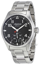 Alpina Startimer Czarny/Stal Ø44 mm AL-280B4S6B