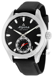Alpina Horological Smartwatch Czarny/Skóra Ø44 mm AL-285BS5AQ6