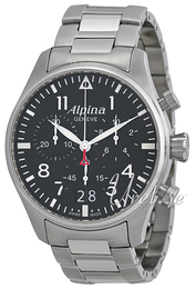 Alpina Startimer Czarny/Stal Ø44 mm AL-372B4S6B
