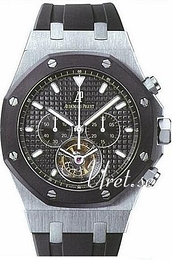 Audemars Piguet Royal Oak Tourbillon Chronograph Czarny/Guma Ø44 mm 26377SK.OO.D002CA.01