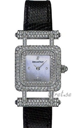 Audemars Piguet Deva Biały/Skóra 25x25 mm 67422BC.ZZ.A003LZ.01