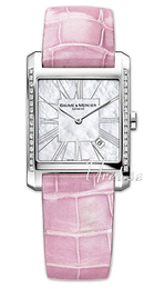 Baume & Mercier Hampton Biały/Skóra 40x30 mm MOA8743