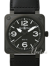 Bell & Ross Instrument Czarny/Skóra 46x46 mm BR0192CBL
