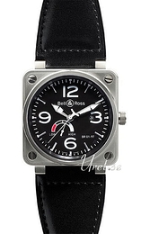 Bell & Ross Instrument Czarny/Skóra 46x46 mm BR0197BL