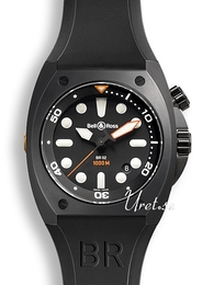 Bell & Ross Marine Czarny/Guma Ø44 mm BR 02-92 Carbon
