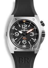Bell & Ross Marine Czarny/Guma Ø44 mm BR 02-92 Steel