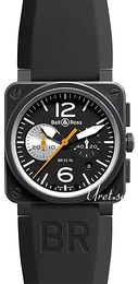 Bell & Ross Aviation Czarny/Guma 42x42 mm BR 03-94 Black And White