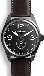 Bell & Ross Vintage Czarny/Skóra Ø41 mm BR 123 Orignal Carbon