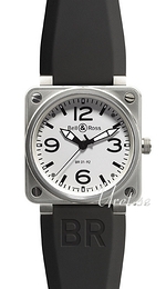 Bell & Ross Instrument Biały/Guma 46x46 mm BR0192WHT
