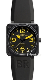 Bell & Ross Instrument Czarny/Guma 46x46 mm BR0192YEL