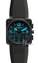 Bell & Ross Instrument Czarny/Guma 46x46 mm BR0194BLU