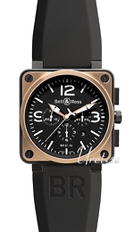 Bell & Ross Instrument Czarny/Guma 46x46 mm BR0194PINGOLCAR
