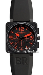 Bell & Ross Instrument Czarny/Guma 46x46 mm BR0194RED