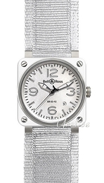Bell & Ross Instrument Biały/Tkanina 42x42 mm BR0392WHTCER