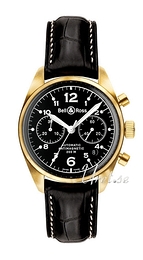 Bell & Ross Vintage Czarny/Skóra VIN126GOLBLA