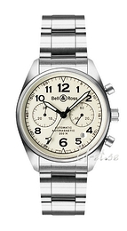 Bell & Ross Vintage Biały/Stal VIN126WHT