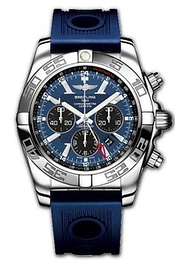 Breitling Chronomat GMT Niebieski/Guma Ø47 mm AB0410-8218