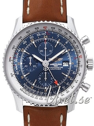 Breitling Navitimer World Niebieski/Skóra Ø46 mm A2432212-C651-439X-A20BA.1