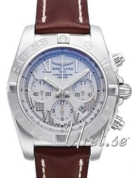 Breitling Chronomat 44 Biały/Skóra Ø43.5 mm AB011011-A690-437X-A20BA.1