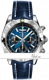 Breitling Chronomat 44 Niebieski/Skóra Ø43.5 mm AB0110-0712 Blue Croco