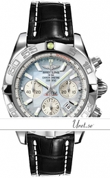 Breitling Chronomat 44 Biały/Skóra Ø43.5 mm AB0110-2512 Black Croco