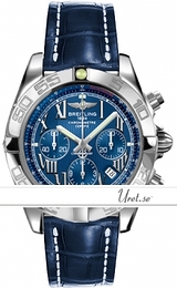 Breitling Chronomat 44 Niebieski/Skóra Ø43.5 mm AB0110-7212 Blue Croco